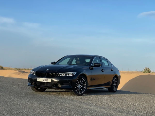 Black BMW 3 Series, 2021 Photo 2
