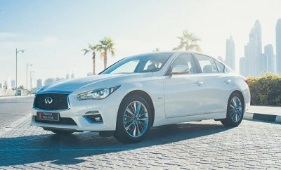 White Infiniti Q50, 2018 Photo 4
