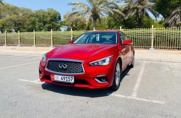 Red Infiniti Q50, 2021 Photo 3