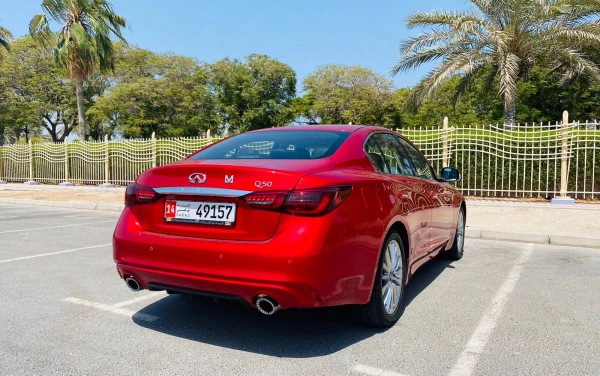 Red Infiniti Q50, 2021 Photo 5