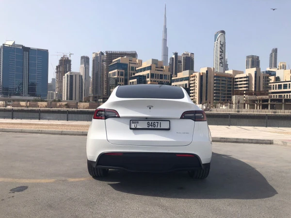 White Tesla Model Y Long Range, 2022 Photo 7