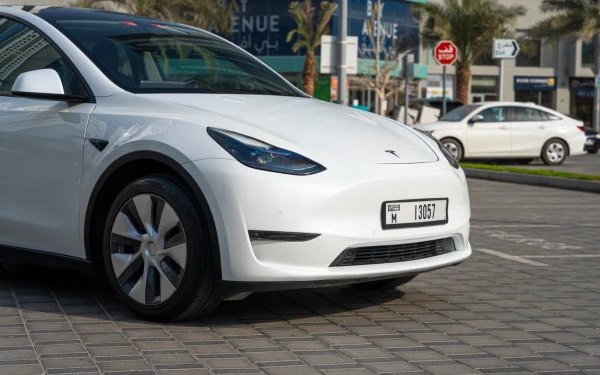 White Tesla Model Y Long Range, 2022 Photo 1