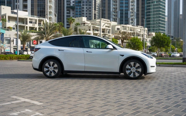 White Tesla Model Y Long Range, 2022 Photo 2