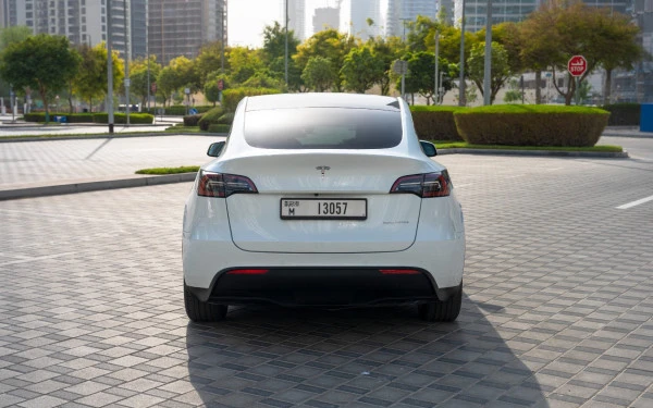 White Tesla Model Y Long Range, 2022 Photo 4