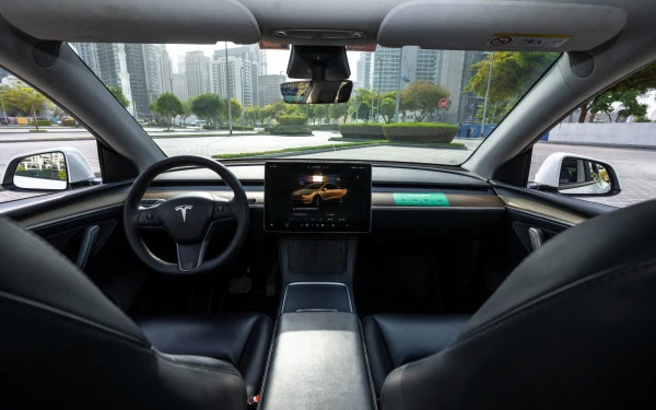 White Tesla Model Y Long Range, 2022 Photo 12