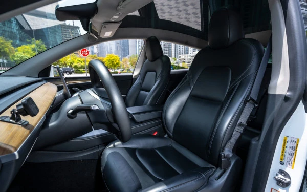 White Tesla Model Y Long Range, 2022 Photo 10