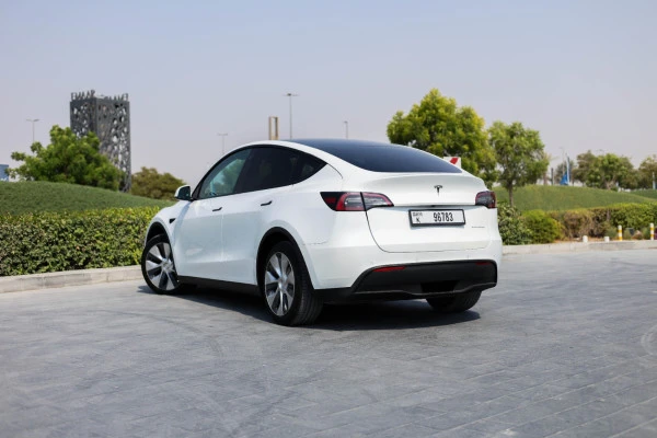 White Tesla Model Y Long Range, 2022 Photo 3